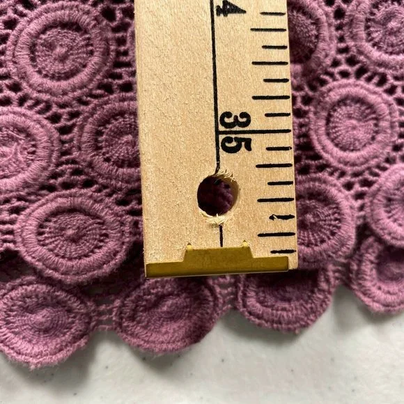 Mauve Dress 10 Purple Crochet Sleeveless Lined - Picture 9 of 9